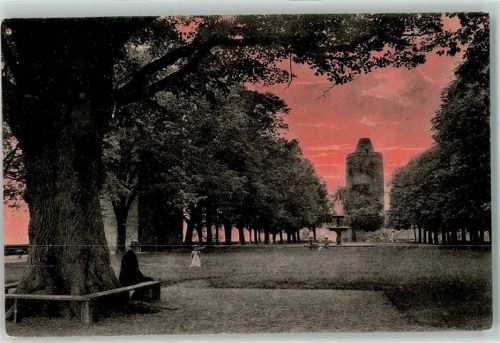 Orbe 1910 Terrasse du Chateau am Abend