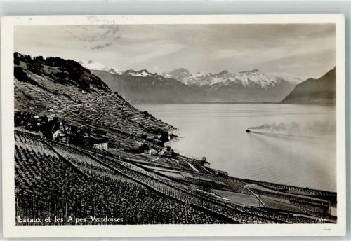 Chexbres Lavaux et le Alpes Vaudoises Ort lt. Stempel