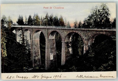 Chesières 1906 Brücke