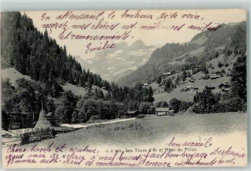 Les Diablerets 1905 les Tours d`Ay et Hotel du Pillon