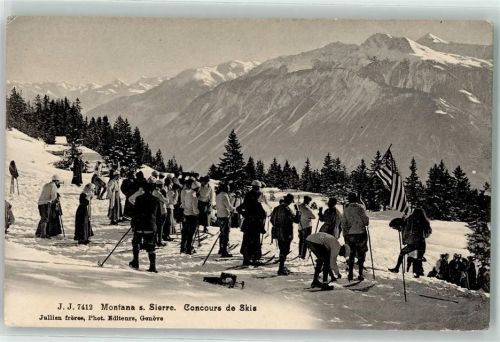 Sierre Winter Skiwettbewerb Flagge