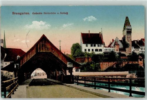 Bremgarten AG Gedeckte Holzbrücke Schloss