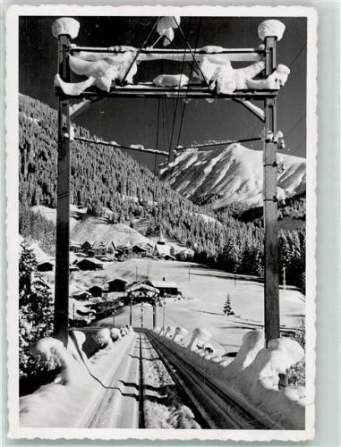 Langwies Winter Lift vom Viadukt aus