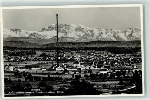 8302 Kloten Gebrauchsspuren Artilleriekaserne u. Funkenstation Funkmast