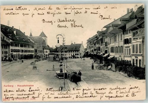 Aarberg 1904 Hauptstraße