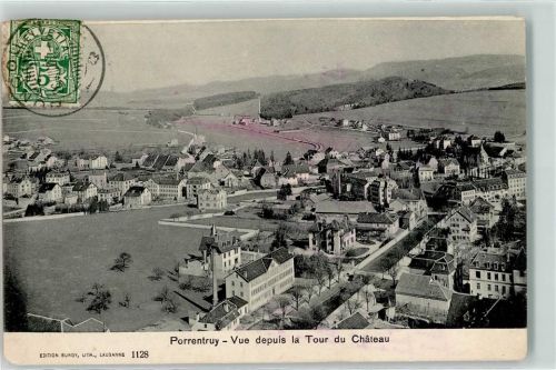 2900 Porrentruy Pruntrut 1907 Gebrauchsspuren Blick vom Schlossturm