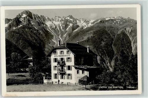 1927 Chemin Gebrauchsspuren Hotel Pension Beau Site