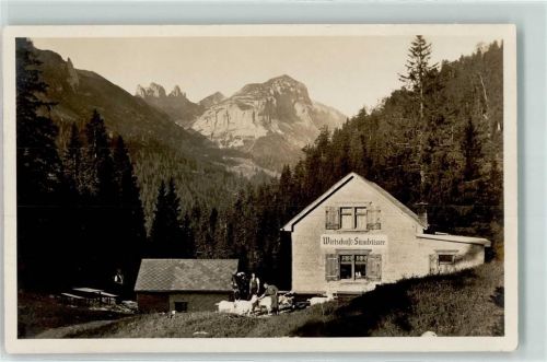 Brülisau Gasthaus Wirtschaft Sämbtissee gegen die Kreuzberge