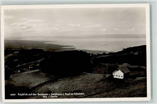 Rehetobel Blick auf den Bodensee v. Gasthaus z. Gupf Zeppelin