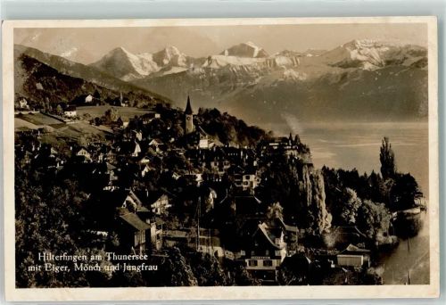 Hilterfingen am Thunersee mit Eiger Mönch und Jungfrau