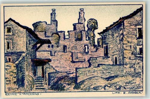 Arcegno Ruine sign. E. Geiger