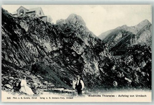 Urnäsch Klubhütte Thierwies Aufstieg Wanderer