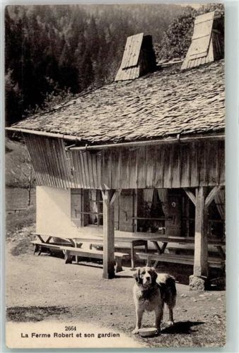 Noiraigue 1916 La Ferme Robert et son gardien Ort lt. Stempel