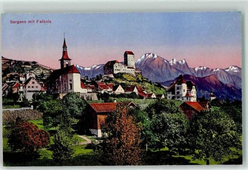 7320 Sargans - Schloss Kirche Falknis
