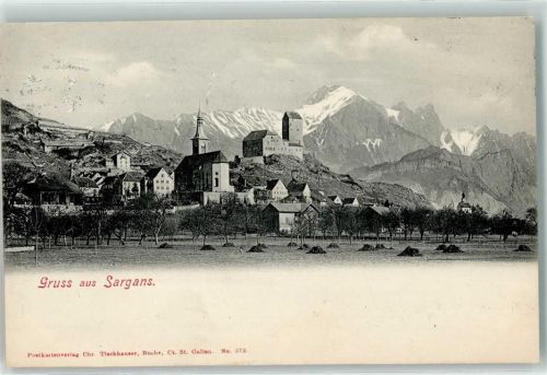 7320 Sargans 1913 - Schloss Kirche