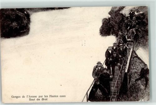 Boudry 1911 Gorges de l Areuse par les Hautes eaux Saut de Brot