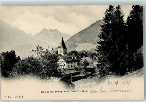 Le Sépey 1904 Dent du Midi Kirche