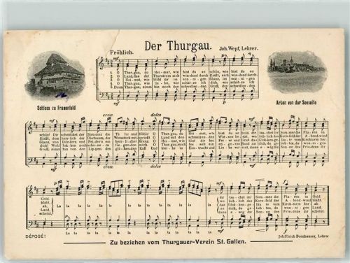 9320 Arbon Gebrauchsspuren Thurgauerlied Komp Joh Wepf