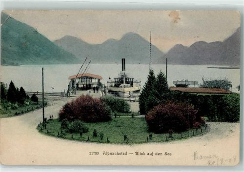 Alpnachstad 1908 Dampfschiff