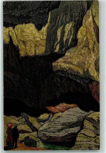 Sundlauenen Beatushöhle Domgrotte sign.Ernst E.Schlatter