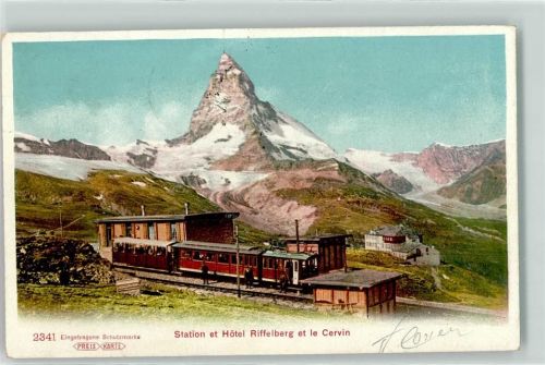 Riffelberg 1906 Station Hotel Bergbahn Cervin