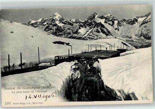 Gornergrat Bahnstation Bergbahn Winter