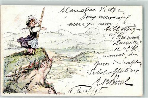 1898 Tracht sign. Zina W. Ort lt. Verlag