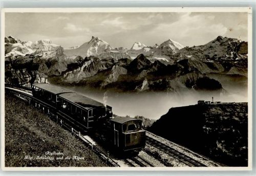 6410 Rigi Scheidegg Foto AK Rigibahn Scheidegg Alpen