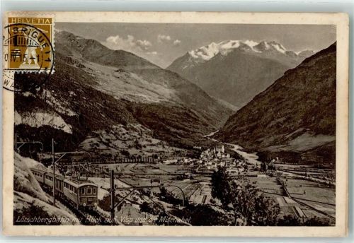 Visp 1915 Lötschbergbahn Mischabel