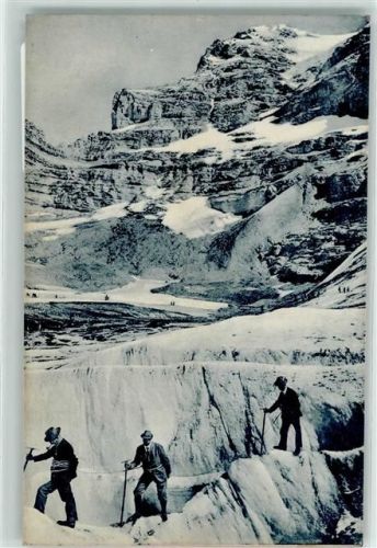 Eigergletscher 1906 Seilschaft auf dem Gletscher