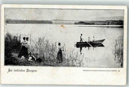 Ringgenberg BE 1901 Ruderboot auf dem Burgsee