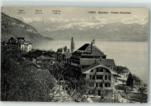 Gunten Hotel Hirschen Eiger Mönch Jungfrau
