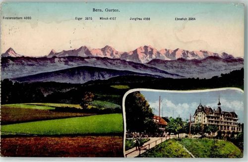 Gurten Kulm 1914 Eiger Mönch Jungfrau