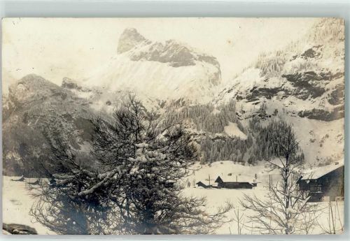 Frutigen 1909 Winterlandschaft Ort lt. Stempel