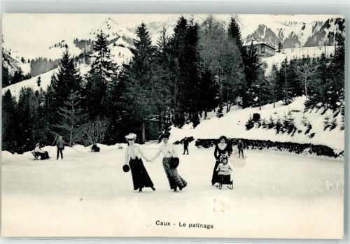 Caux 1909 Patinage