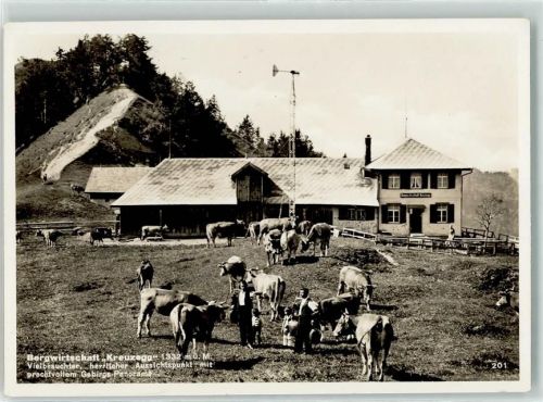 Chrüzegg - Berggasthaus Kreuzegg Sennen mit ihren Kühen