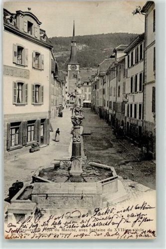 La Neuveville 1903 Rue du Marche Fontaine