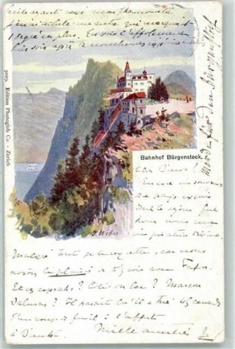 Bürgenstock 1905 Bahnhof