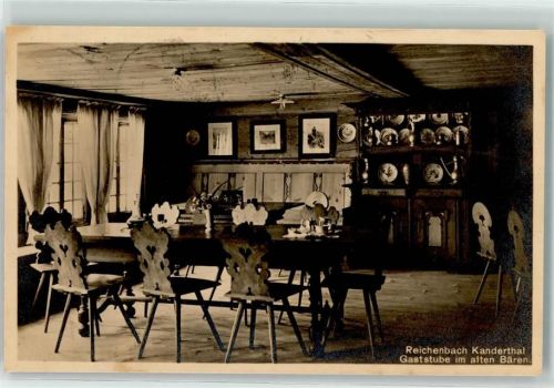 Reichenbach im Kandertal 1913 Gasthaus Bären Gaststube