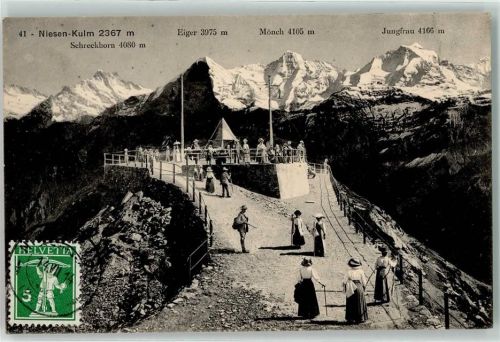 Niesen 1914 Kulm Eiger Mönch Jungfrau