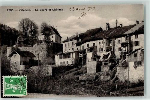 Valangin 1909 Burg und Schloss