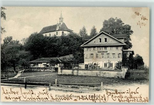 Sachseln 1902 Kapelle Flüeli Gasthaus