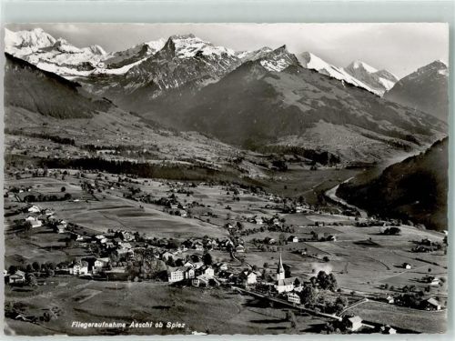 Aeschi b. Spiez Fliegeraufnahme Zuckerfabrik