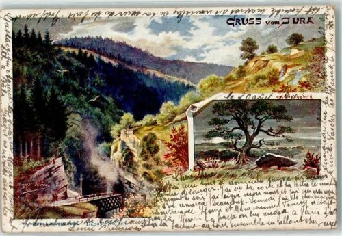 Nidau 1902 Gruss vom Jura Ort lt. Stempel