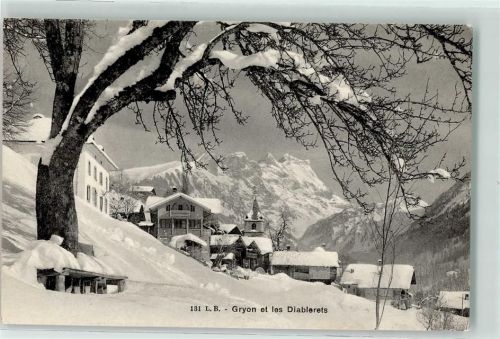 Gryon 1908 Les Diablerets Kirche Winter