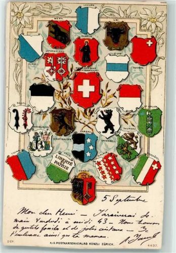 St-Maurice 1901 Schweizer Wappen
