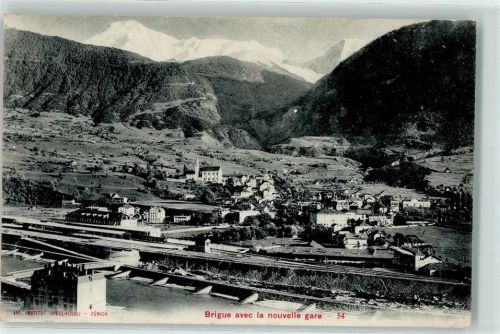 Brig 1906 Neuer Bahnhof