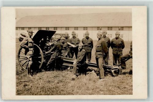 Bülach Soldatengruppe mit Kanone Ort lt. Stempel
