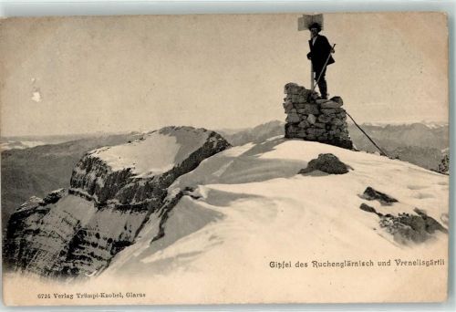 Vrenelisgärtli 1905 Ruchenglärnisch Bergsteiger auf dem Gipfel