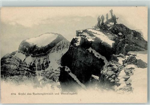 Vrenelisgärtli Ruchenglärnisch Bergsteiger auf dem Gipfel
